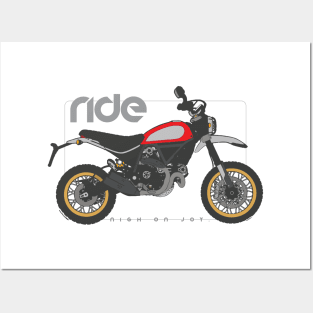 Ride desert sled white Posters and Art